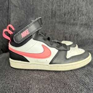 Nike Kids Sneakers - Black, Pink, and White